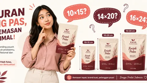 ukuran standing pouch untuk snack kopi UMKM